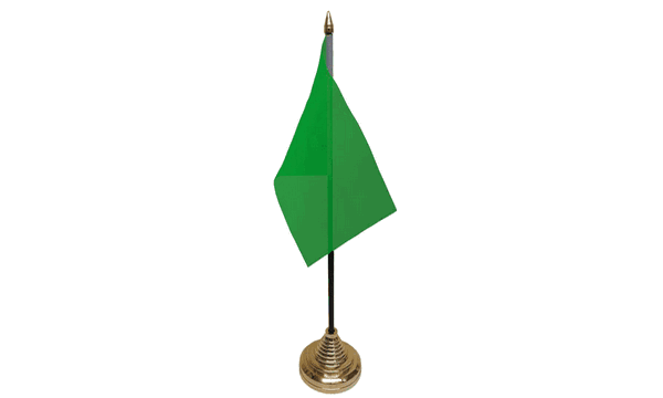 Plain Green Table Flags
